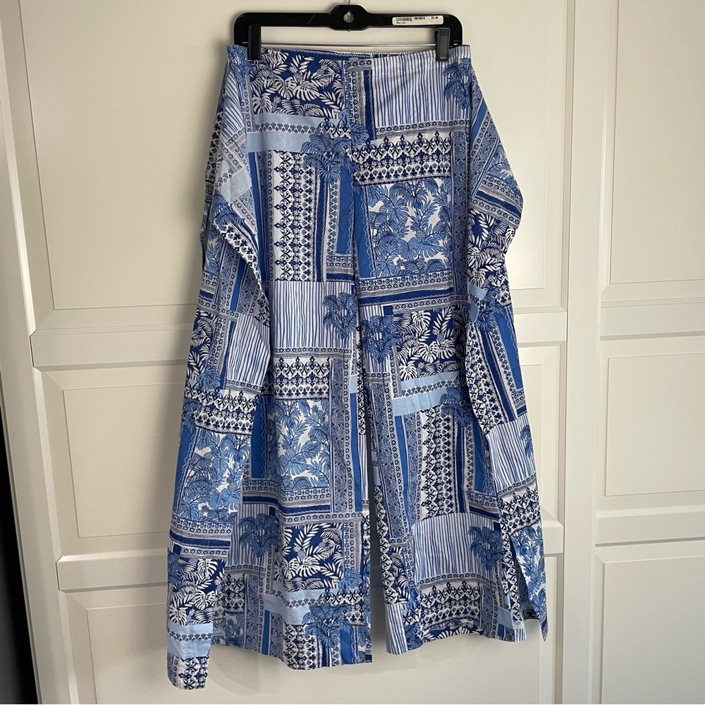 J. Mclaughlin Wide Leg Patchwork Print Palazzo Pa… - image 8